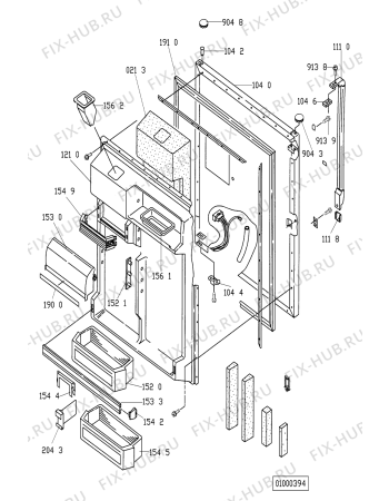 Схема №2 ARG 468/G/1 с изображением Заглушка для холодильной камеры Whirlpool 481946248299