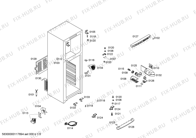 Схема №1 BD2663TM с изображением Панель управления для холодильника Bosch 00662562