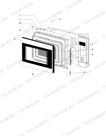 Схема №1 MWH121 (F073638) с изображением Дверка Indesit C00283174