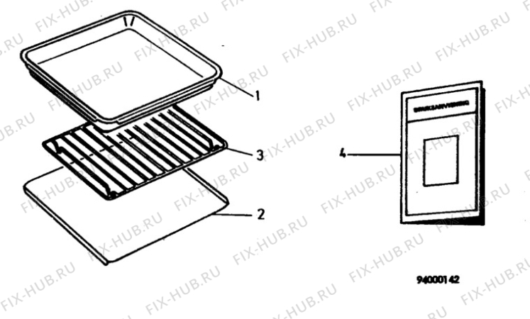 Взрыв-схема комплектующей Zanussi ZS55 - Схема узла H10 Oven Furniture, Users manual