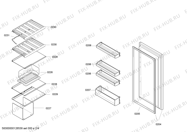 Схема №1 KSW20S00 с изображением Поднос для холодильника Bosch 00668203