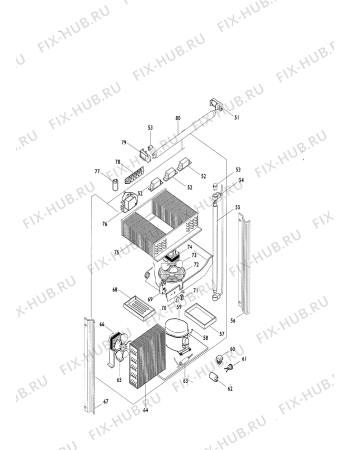 Взрыв-схема холодильника Carrier V1002 - Схема узла Section 428