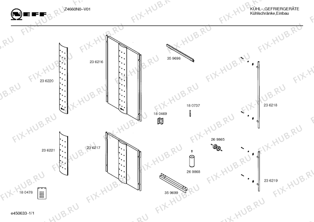 Схема №1 Z4660N0 с изображением Панель для холодильника Bosch 00359699
