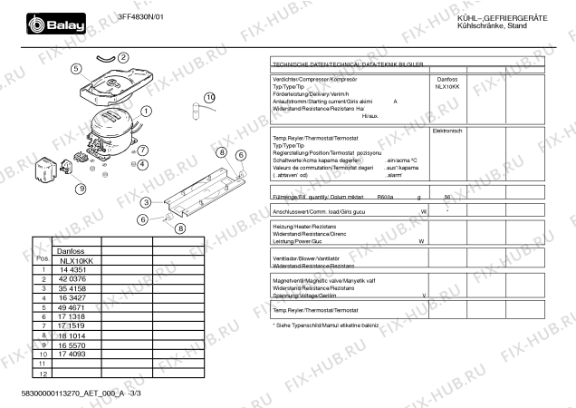 Схема №1 3FF4830B с изображением Дверь для холодильной камеры Bosch 00241840