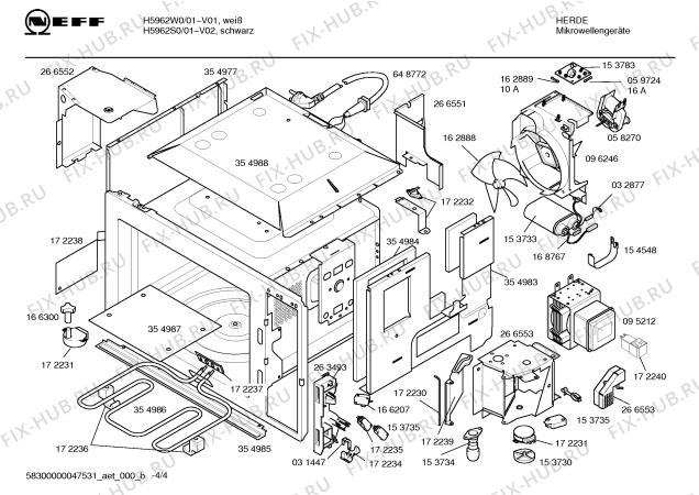 Схема №1 H5962W0 MW5965 с изображением Инструкция по эксплуатации для микроволновки Bosch 00525503