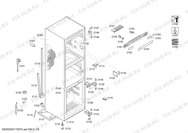 Схема №2 KGF39PI30 с изображением Панель управления для холодильника Bosch 11003709