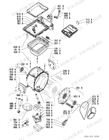 Схема №1 EV 8359 с изображением Декоративная панель для стиралки Whirlpool 481245213531