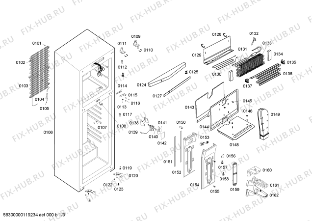 Схема №1 RN23B7C19B GENERAL PLUS с изображением Столешница для холодильной камеры Bosch 00444379