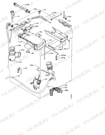 Взрыв-схема стиральной машины Zanussi FJ1276I - Схема узла Water equipment