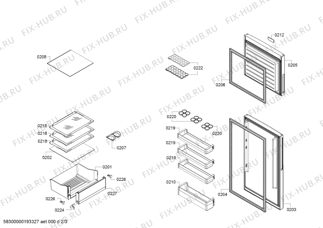 Схема №1 3FSW2416 с изображением Конденсатор для холодильника Bosch 00710985