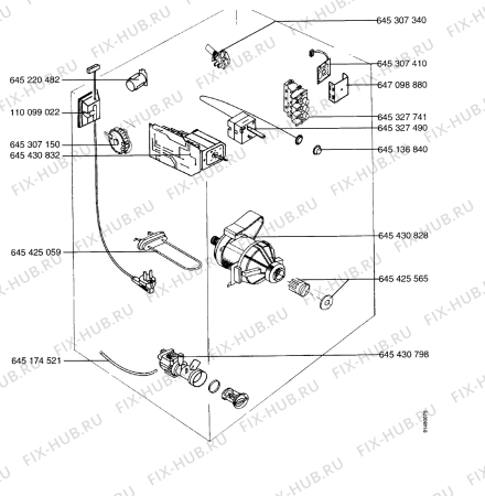 Взрыв-схема стиральной машины Aeg LAVW804 - Схема узла Section 5