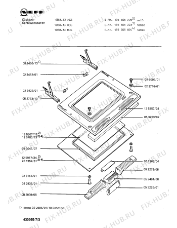 Взрыв-схема плиты (духовки) Neff 195305225 1058.33HCS - Схема узла 03