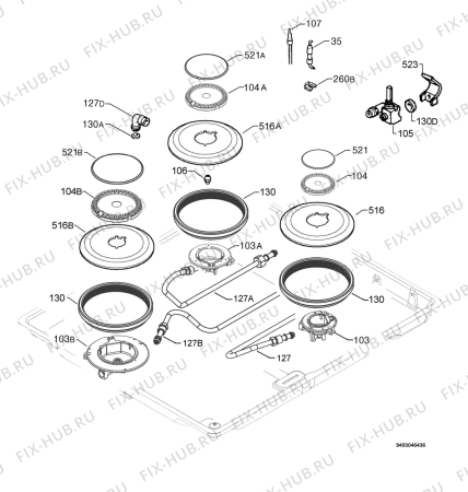 Взрыв-схема плиты (духовки) Arthurmartinelux AHT6033K - Схема узла Functional parts 267