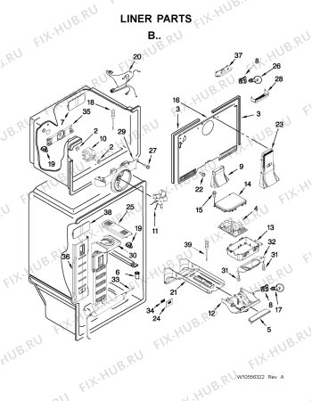 Схема №1 5VWT71REYF с изображением Шланг для холодильной камеры Whirlpool 482000014918