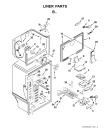 Схема №1 5VWT71REYF с изображением Уплотнитель (прокладка) для холодильной камеры Whirlpool 482000014939