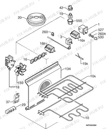 Взрыв-схема плиты (духовки) Electrolux EK9735X - Схема узла Electrical equipment 268