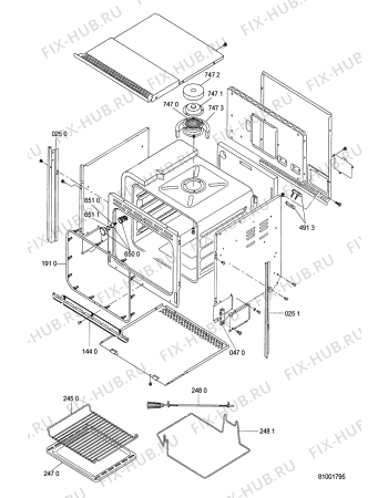 Схема №1 AKZ 377 NB с изображением Кнопка для плиты (духовки) Whirlpool 481241278683