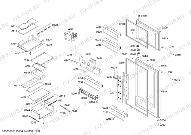 Схема №1 KDV44A01BR KDV44A 220V.BRANCO с изображением Вставка для холодильника Bosch 00186165