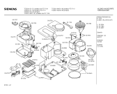 Схема №1 TC52001 с изображением Верхняя часть корпуса для электрокофемашины Siemens 00092751