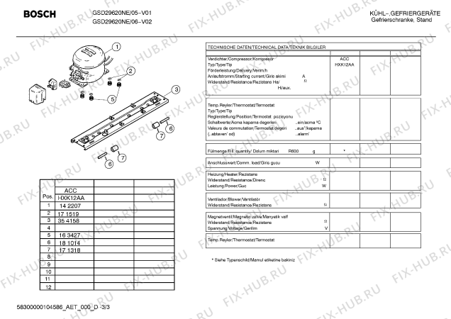 Схема №1 GSD26620NE с изображением Инструкция по эксплуатации для холодильника Bosch 00586764