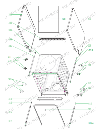 Схема №1 GV53214 (384796, WQP8-7312A) с изображением Ящик (корзина) для посудомоечной машины Gorenje 413645
