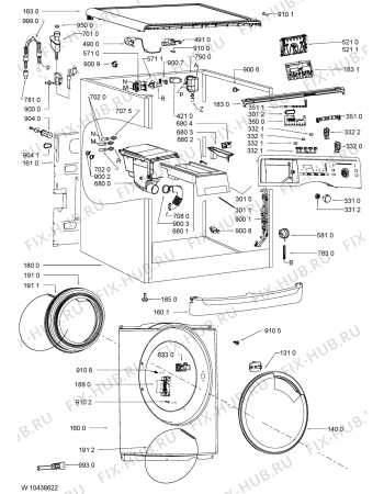Схема №1 WAE 8748 с изображением Блок управления для стиральной машины Whirlpool 481010461500