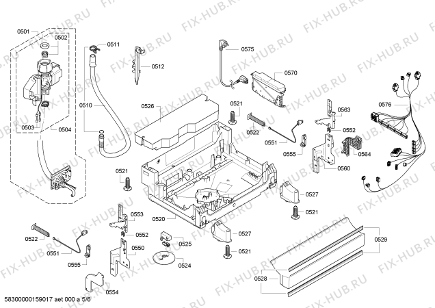 Схема №1 3VS933IA с изображением Передняя панель для посудомойки Bosch 00707606