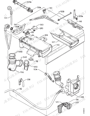 Взрыв-схема стиральной машины Zanussi WDS1012 - Схема узла Hydraulic System 272