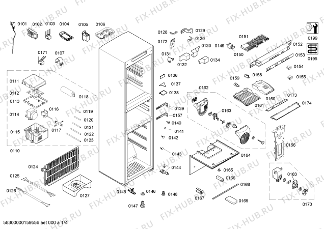 Схема №1 KK28A4650W с изображением Клапан для холодильника Siemens 00615981