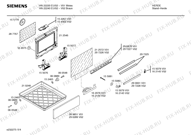Схема №1 HN28220SF с изображением Цокольная панель для плиты (духовки) Bosch 00296877