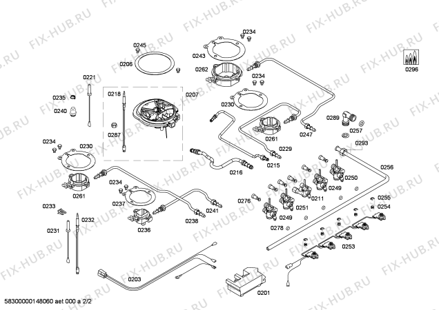 Взрыв-схема плиты (духовки) Siemens EC745RV90N ENC.EC745RV90N 4G+1W TIMER SE70F IH5 - Схема узла 02