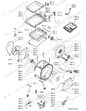 Схема №1 AWE 89611 с изображением Декоративная панель для стиралки Whirlpool 481010513497