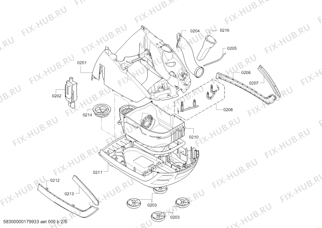 Схема №1 BGS6ALL Roxx´x с изображением Контейнер для электропылесоса Bosch 11002775