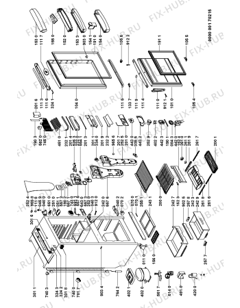 Схема №1 ARC 7920/AL с изображением Вложение для холодильной камеры Whirlpool 481241828622