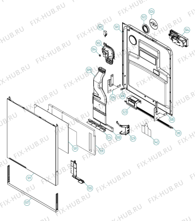 Взрыв-схема посудомоечной машины Gorenje VA9611TTUU-A01 XXL NL   -VA9611TTUU-A01 (900001414, DW70.4) - Схема узла 05