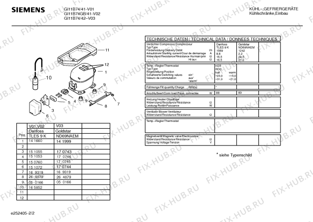 Взрыв-схема холодильника Siemens GI11B74GB - Схема узла 02