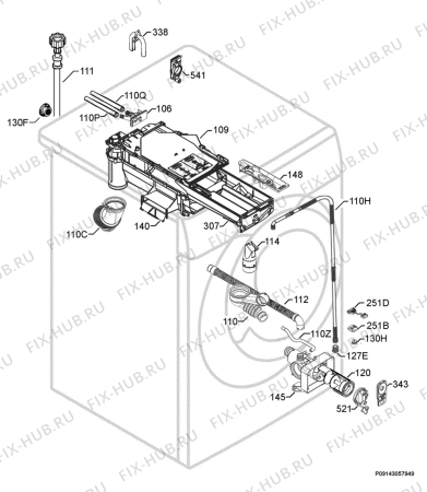 Взрыв-схема стиральной машины Electrolux EWN148540S - Схема узла Hydraulic System 272