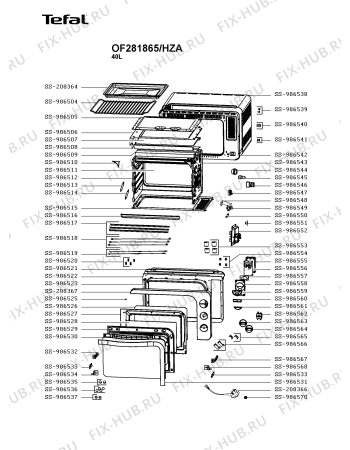 Схема №1 OF281865/HZA с изображением Изоляция для плиты (духовки) Seb SS-986505