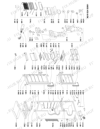 Схема №1 ARC 7412 с изображением Блок управления для холодильника Whirlpool 481246469104