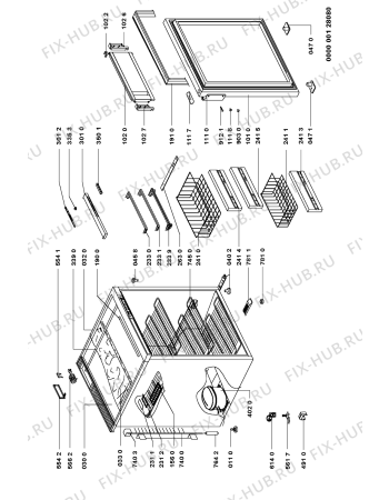 Схема №1 CVT 4130/1 с изображением Часть корпуса для холодильника Whirlpool 481245310258