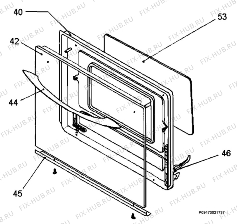 Взрыв-схема плиты (духовки) Faure CGL410W - Схема узла Section 3