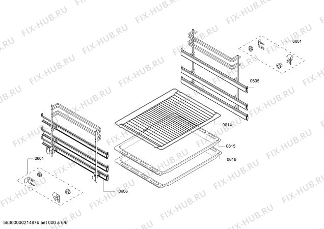 Взрыв-схема плиты (духовки) Bosch HBJ354AS0Q - Схема узла 06