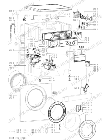 Схема №1 PDT 1012 с изображением Обшивка для стиральной машины Whirlpool 481245213631
