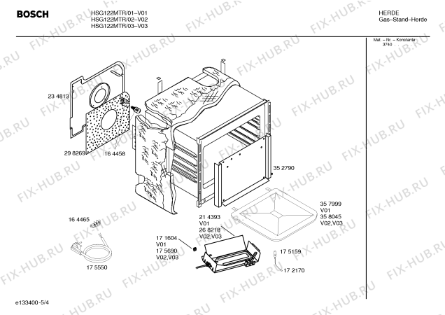 Схема №1 HSG122MTR с изображением Дюза для плиты (духовки) Bosch 00169912