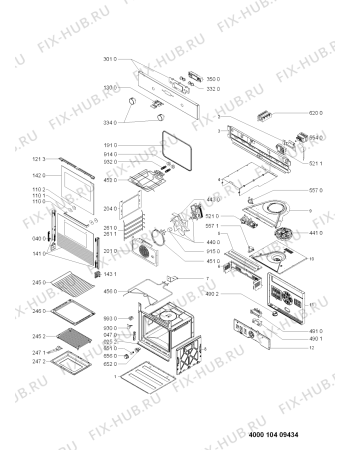 Схема №1 OVC10S1 (F091111) с изображением Инструкция по эксплуатации для духового шкафа Indesit C00371353