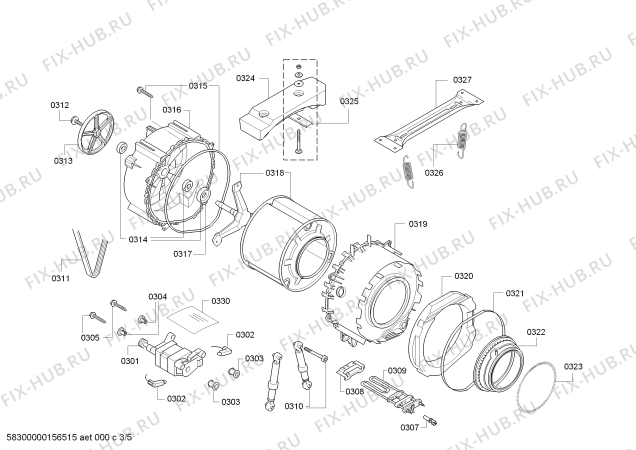 Схема №1 WM14E47XEE iQ 300 varioPerfect с изображением Ручка для стиральной машины Siemens 00633269