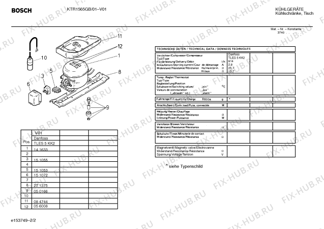 Взрыв-схема холодильника Bosch KTR1565GB - Схема узла 02