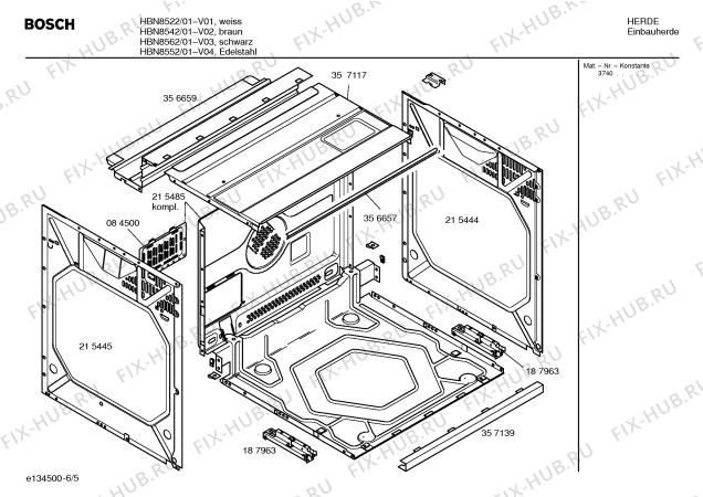 Схема №2 HBN8542 с изображением Фронтальное стекло для духового шкафа Bosch 00219266