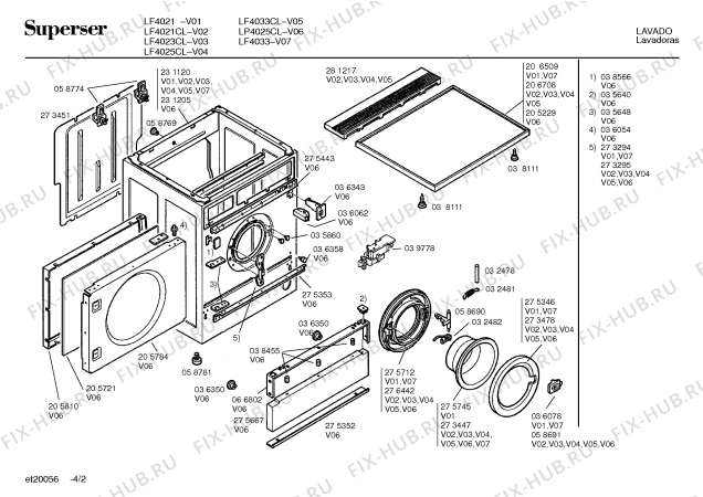Схема №1 LF4033 с изображением Панель для стиралки Bosch 00276838