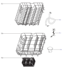 Схема №2 KS62114W (352703, WQP12-7205D) с изображением Ящик (корзина) для посудомоечной машины Gorenje 407913